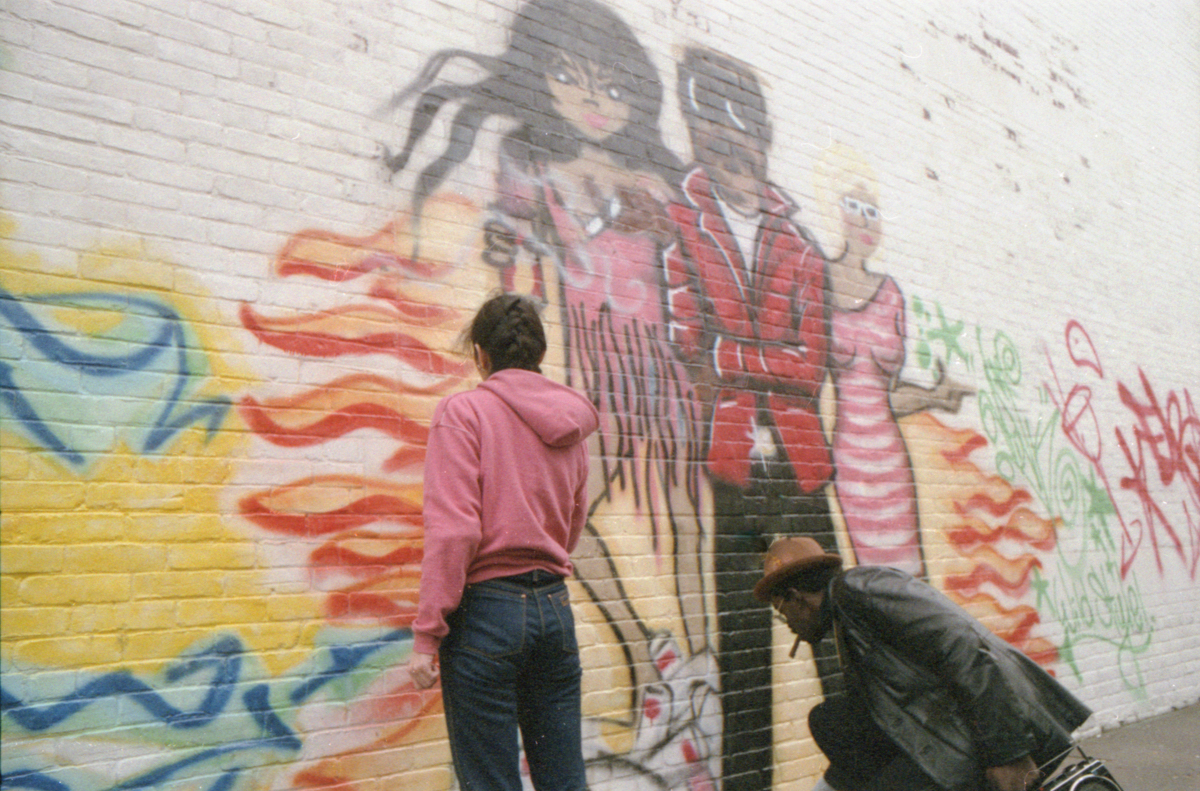 Fab Five Freddy and Lady Pink spray-painting the Coolidge